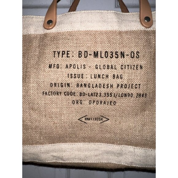 MAGNOLIA Script Market Tote Bag Joanna Gaines Waco Texas Global Citizen Jute - Picture 7 of 15